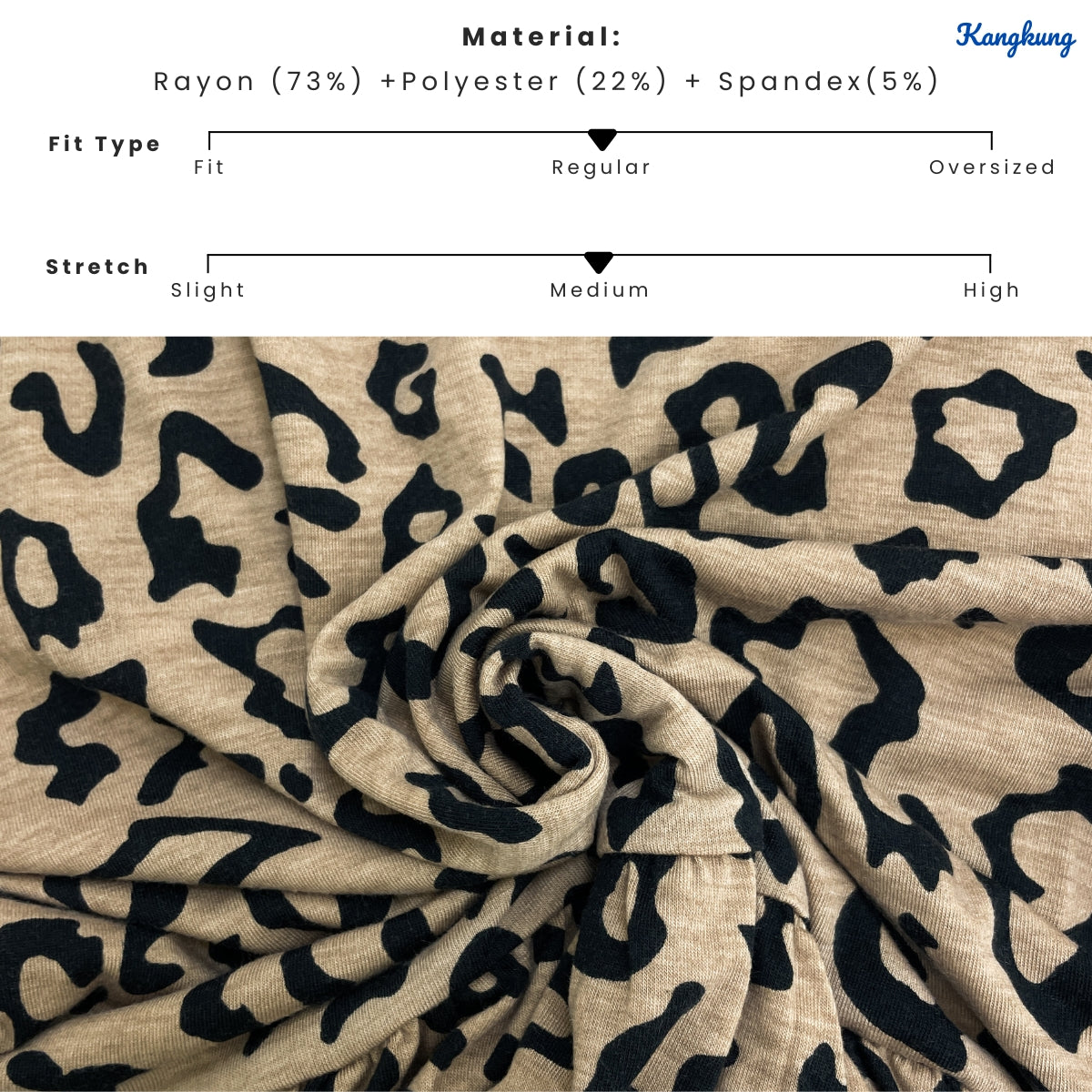 KANGKUNG RUMAISHA LEOPARD PATTERN LONG SLEEVE - C1072