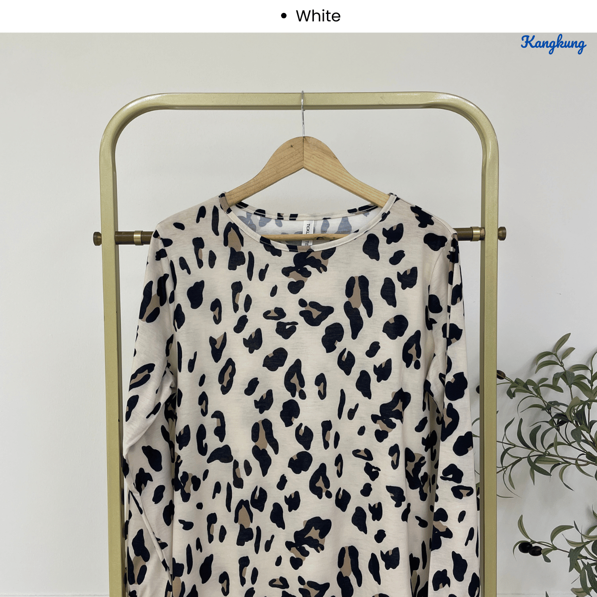 KANGKUNG SAMYRA WILD PRINT MODEST CASUAL BLOUSE - C1073