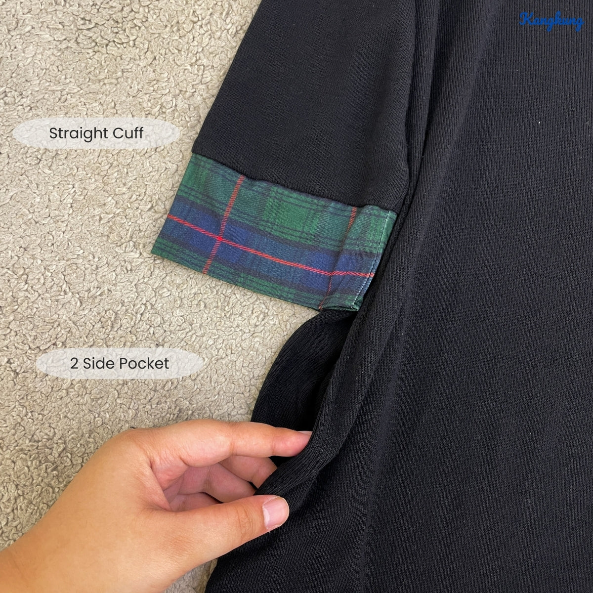 KANGKUNG ARELIA LONG BLOUSE QUARTER SLEEVE - C1078 (448)