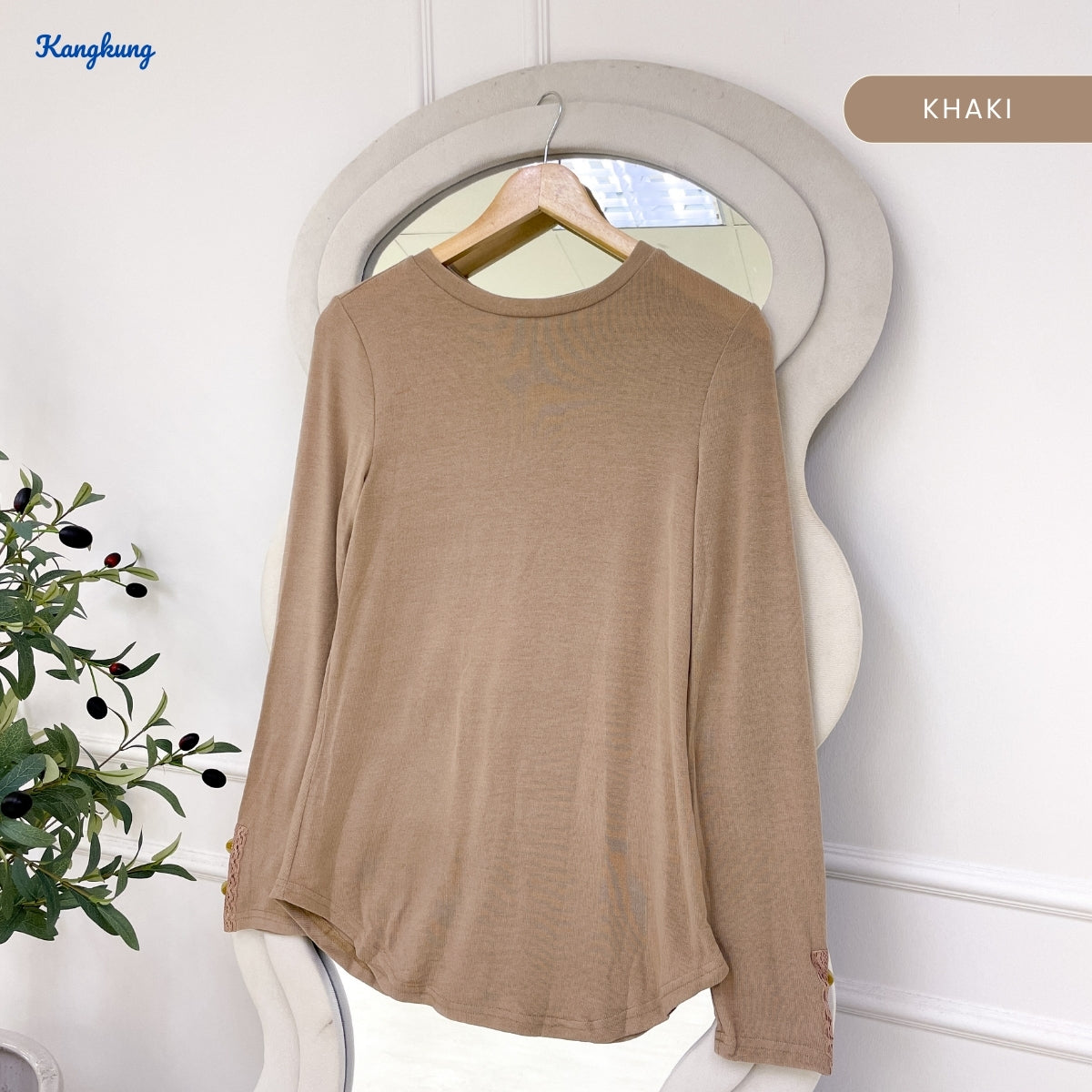 KANGKUNG ZATHIRA KASUAL WOMEN PLAIN LONG SLEEVE - C1079 (426)