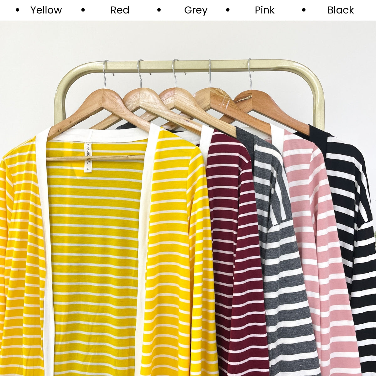 KANGKUNG YAREENA STRIPE PATTERN LONG OPEN CARDIGAN - C1080 (523)