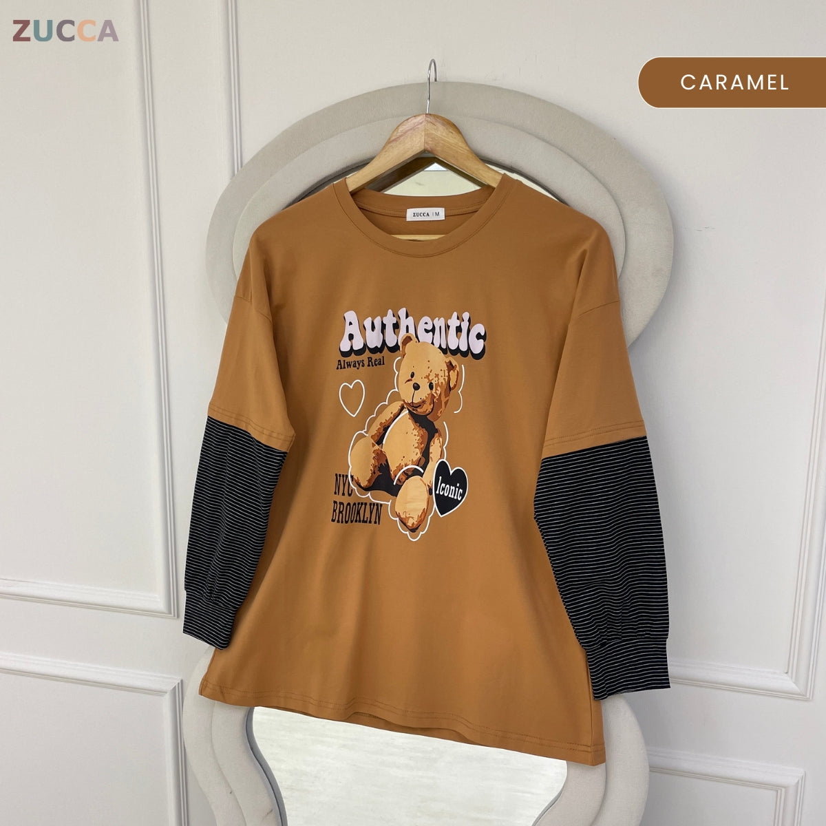 ZUCCA KAYLIE AUTHENTIC TEDDY GRAPHIC COTTON TEE - MA164