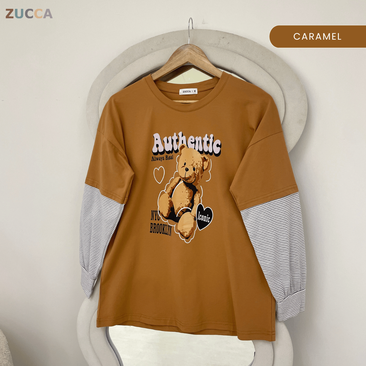 ZUCCA KAYLIE AUTHENTIC TEDDY GRAPHIC COTTON TEE - MA164