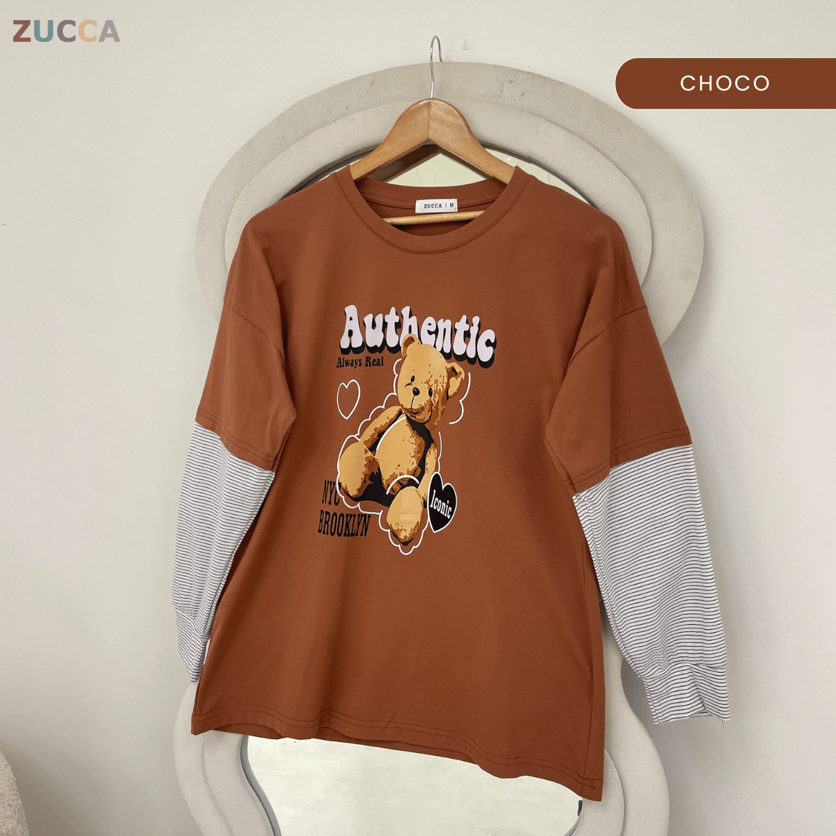 ZUCCA KAYLIE AUTHENTIC TEDDY GRAPHIC COTTON TEE - MA164
