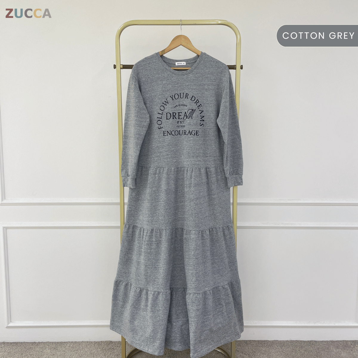 ZUCCA AISYA MODEST TIERED MAXI DRESS - MA168
