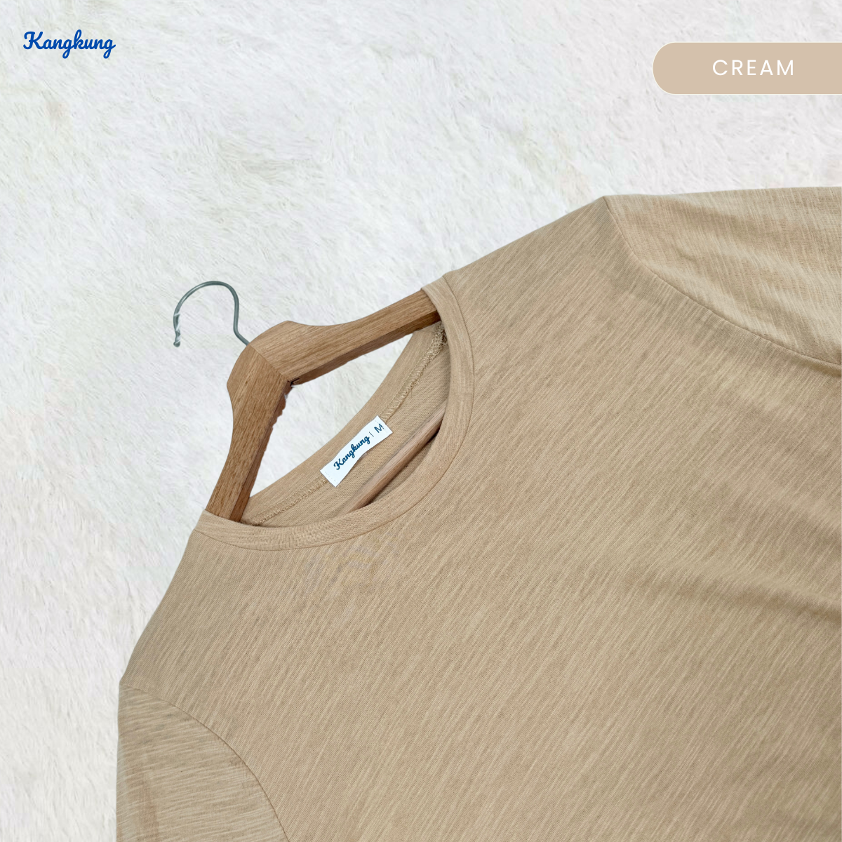 KANGKUNG AUDRA KEMEJA KAPAS ASAS LENGAN PANJANG - KK116