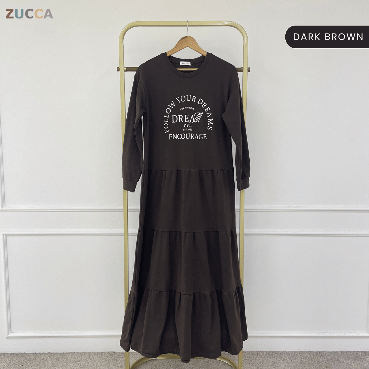 ZUCCA AISYA MODEST TIERED MAXI DRESS - MA168