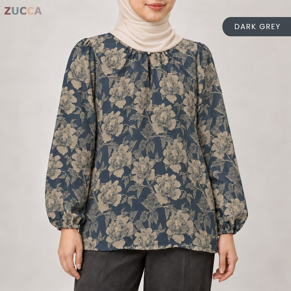 ZUCCA MILIANA FLORAL WOMEN BLOUSE LONG SLEEVE TOP - MA281