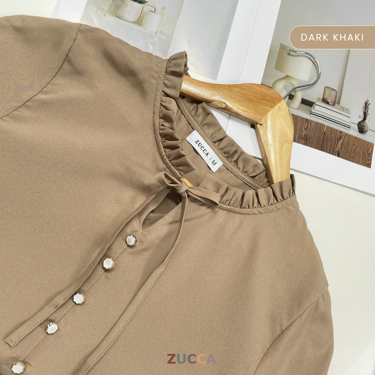 ZUCCA NINIA BLOUS LEHER BERLIPAT TRENDY - MA001