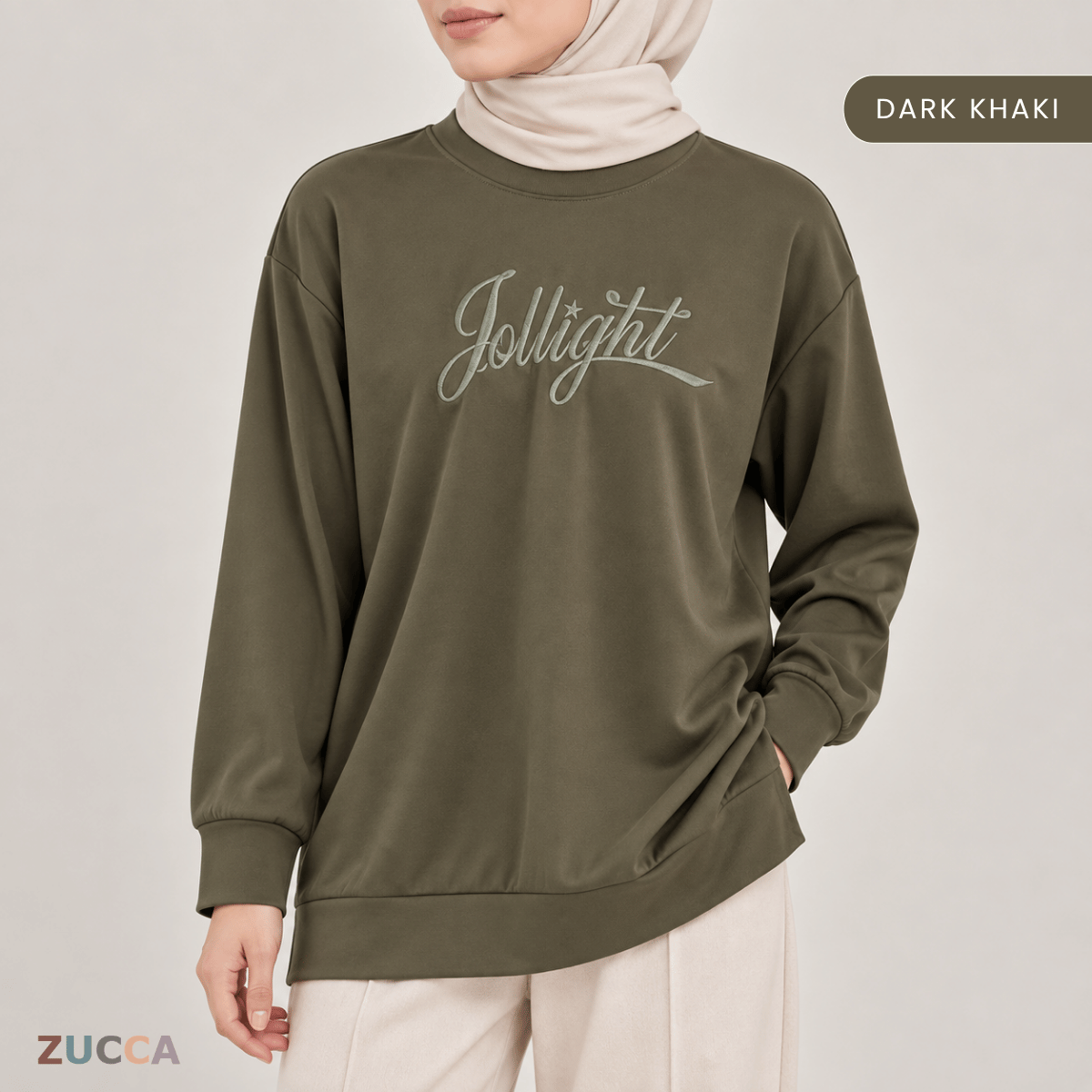 ZUCCA NELLY MINIMAL EMBROIDERED COZY SWEATSHIRT - MA199