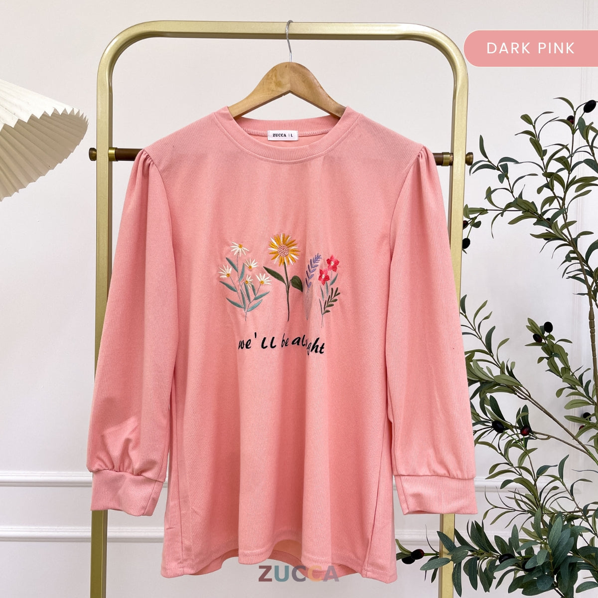 ZUCCA LADINA PEREMPUAN KASUAL EMBROIDERED SHIRT LONG SLEEVE- DM165