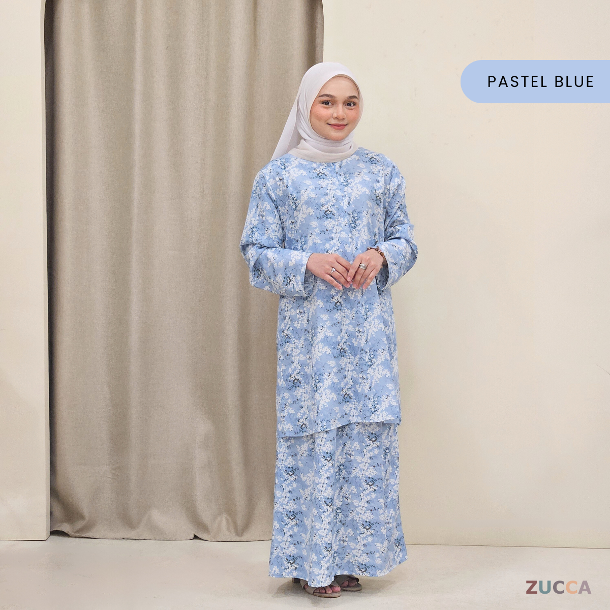 Edrin Printed Floral Baju Kurung SH002