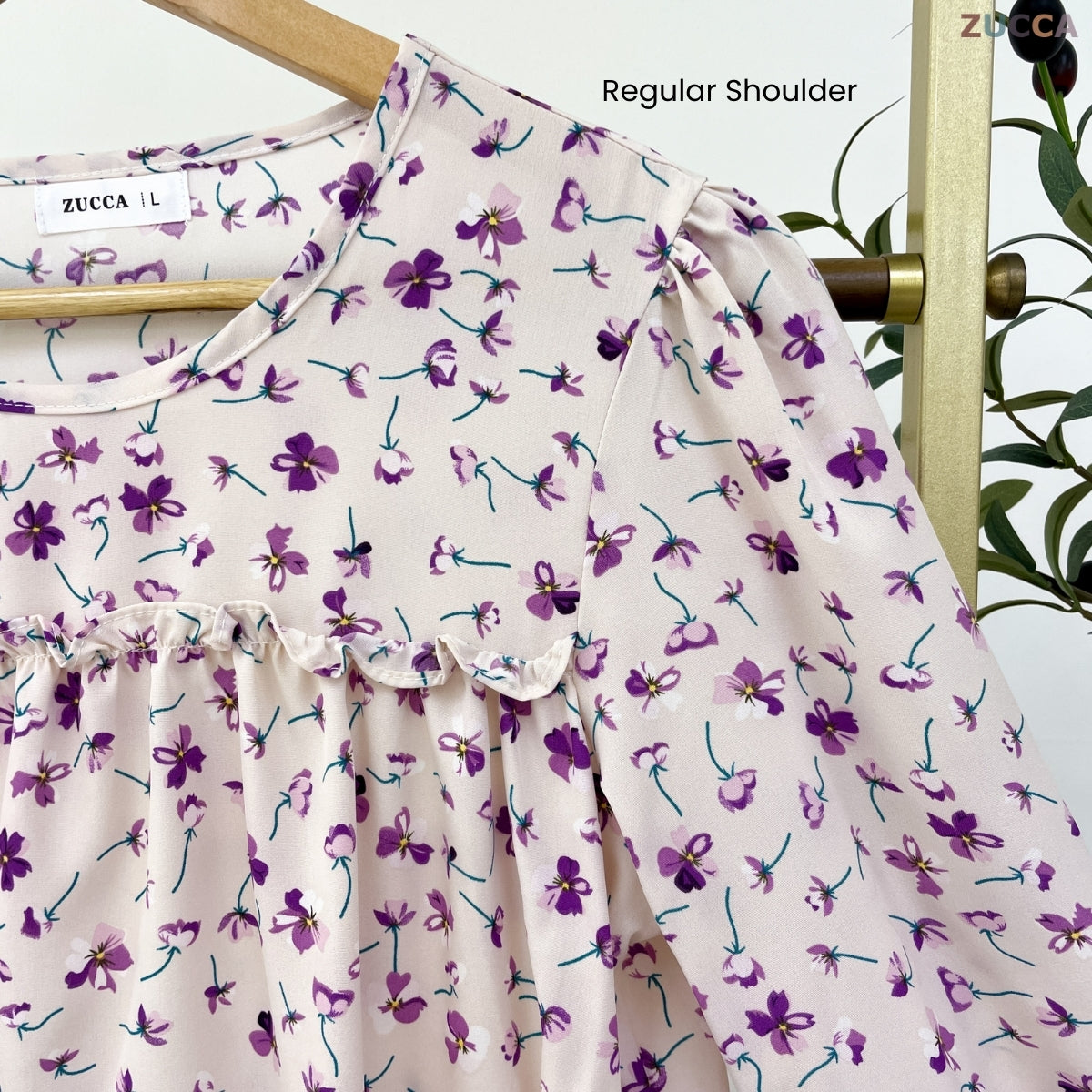 ZUCCA JULINA KASUAL WOMEN BLOUSE FLOWER PRINTED - DM017