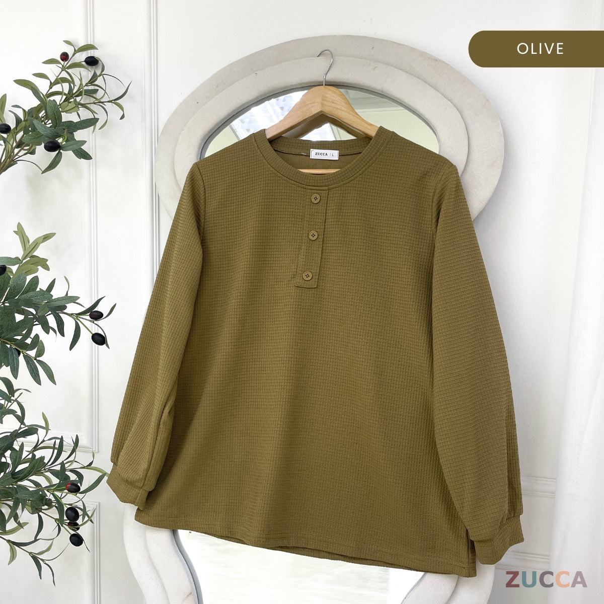 ZUCCA ASA WOMEN CASUALWEAR WAFFLE SHIRT - DM033