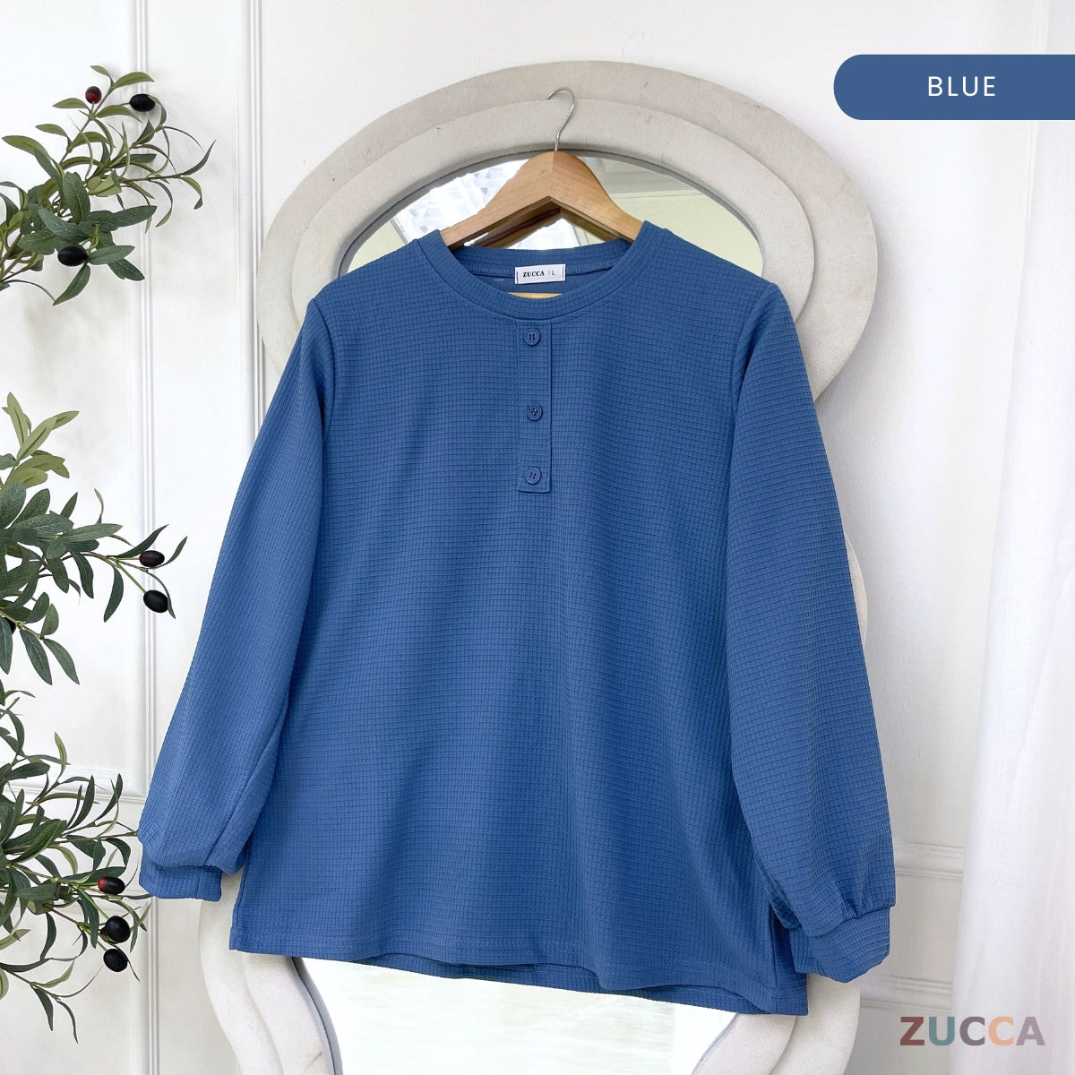 ZUCCA ASA WOMEN CASUALWEAR WAFFLE SHIRT - DM033