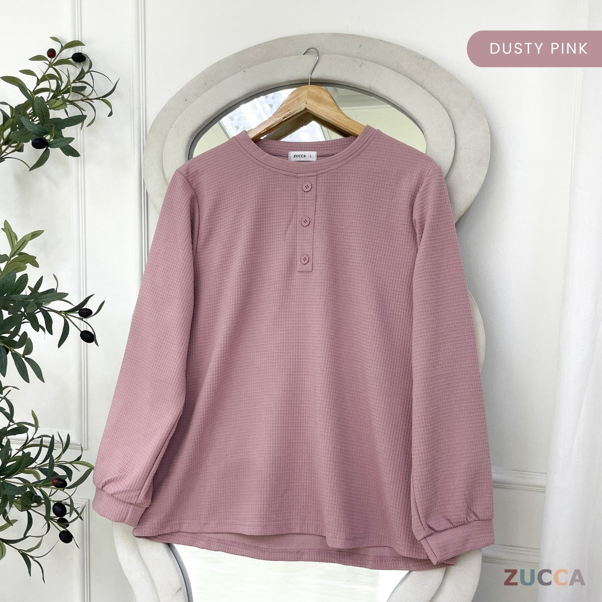 ZUCCA ASA WOMEN CASUALWEAR WAFFLE SHIRT - DM033
