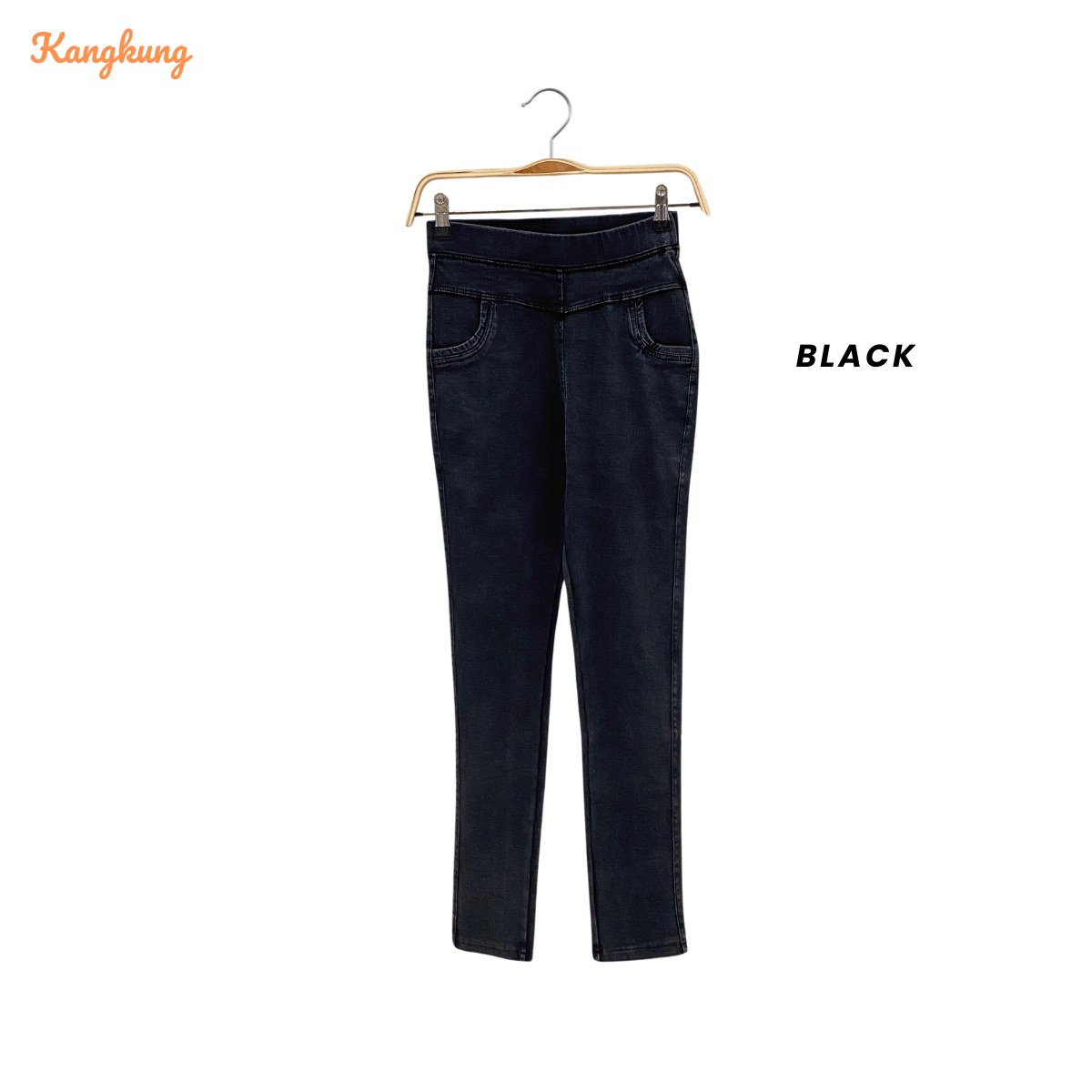 ZUCCA AFIFI SELUAR JEGGING DENIM BERELASTIK WANITA (SAIZ XL–6XL) – DM045 GAYA KOREA