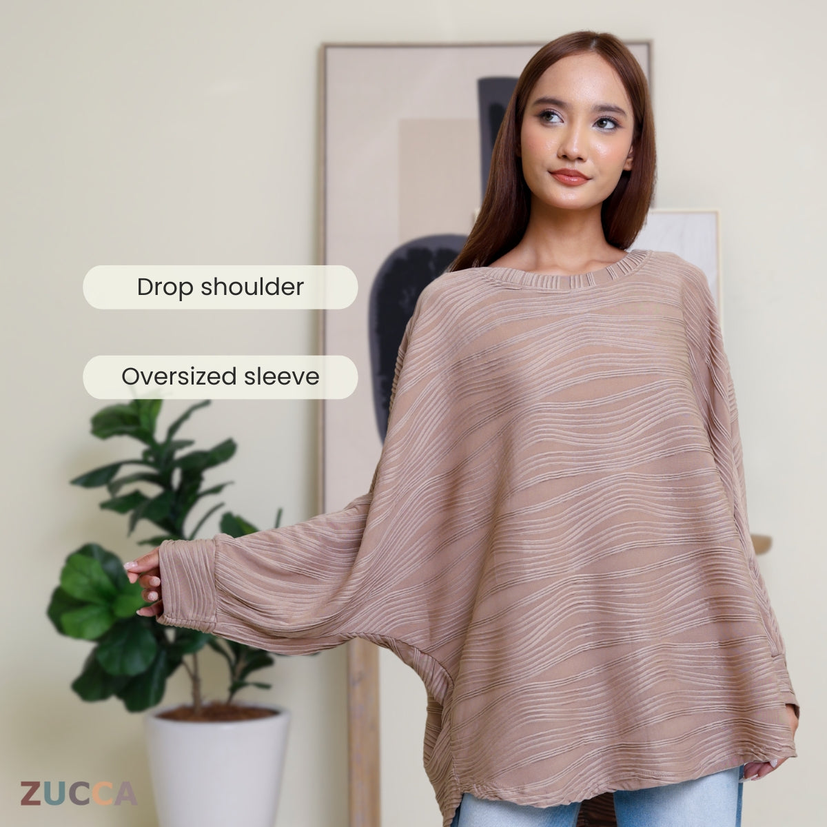 ZUCCA FARISA KEMEJA CORAK BERJALUR - DM089