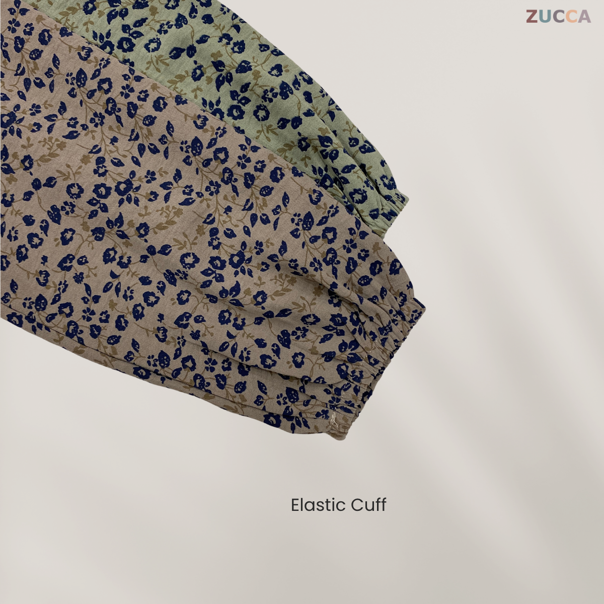 ZUCCA YULINA BLOUS WANITA BERCORAK FLORAL BERSERTA LEHER BERTINGKAT – DM094