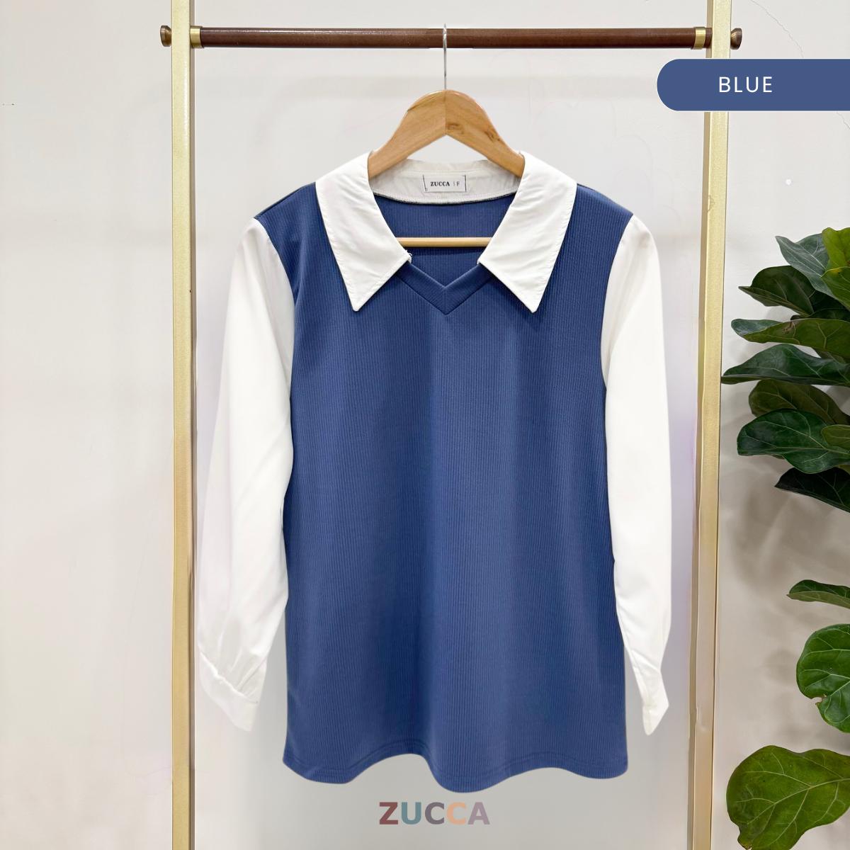 Stacy Ribbed Knit Attached Women Blouse - DM122 Korean Style