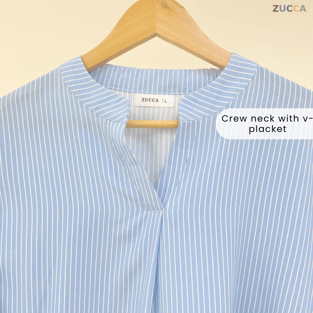 ZUCCA REINA COMFY PLAIN V-NECK BLOUSE - DM144