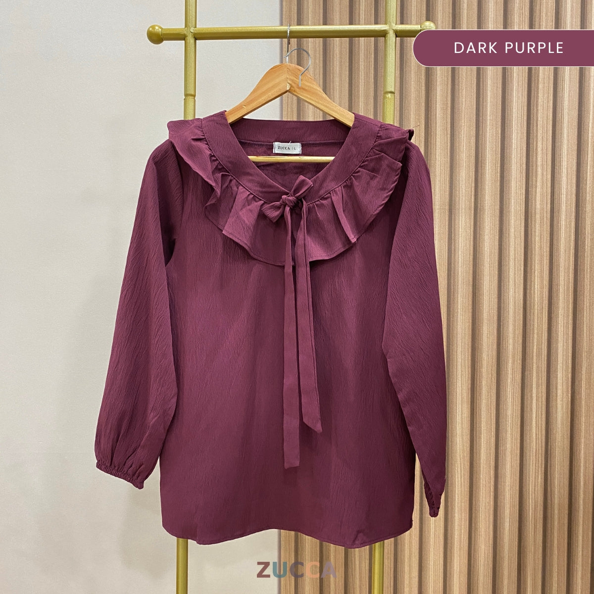 ZUCCA AZRINA BLOUS WANITA LEHER BEROPOL - DM182