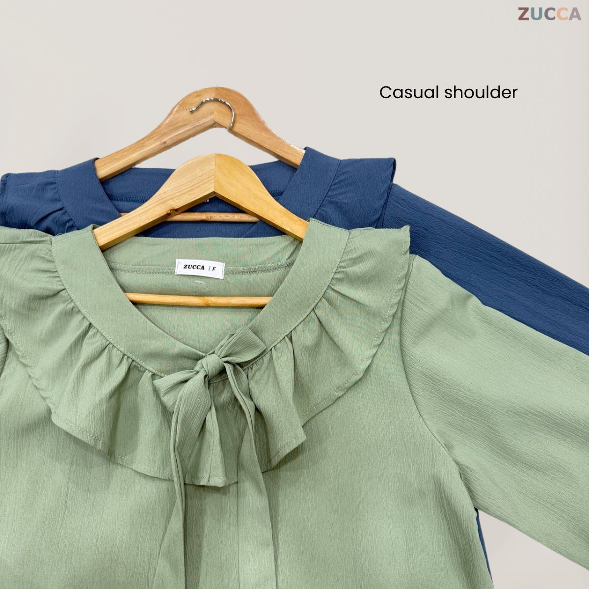 ZUCCA AZRINA BLOUS WANITA LEHER BEROPOL - DM182