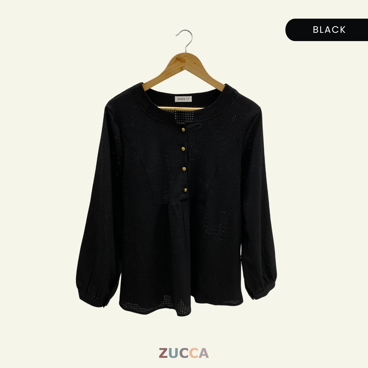ZUCCA HUSNA BLOUSE DOLLY BUTANG SEPARUH - DM184
