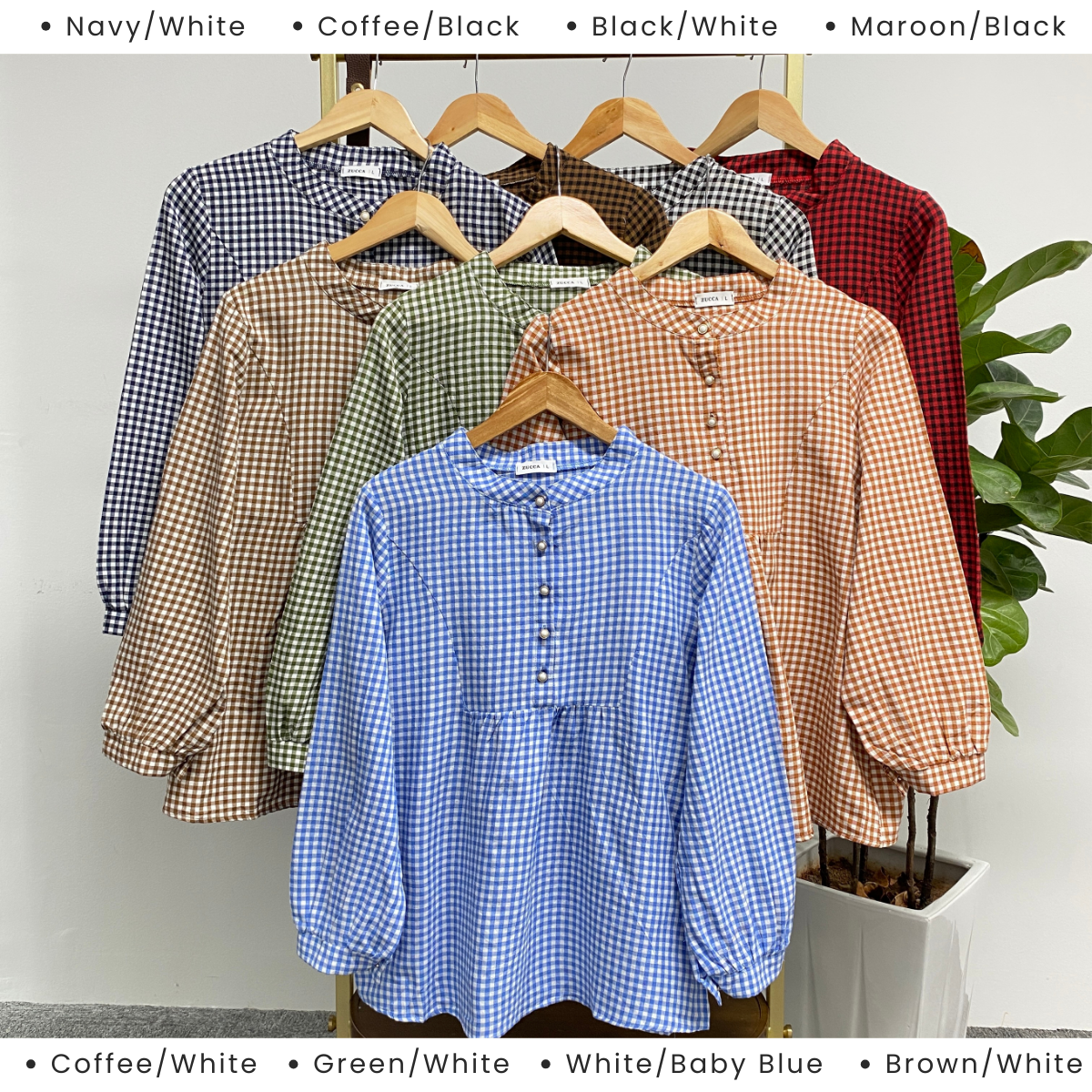 ZUCCA SUZANA HALF BUTTON WOMEN BLOUSE - DM185