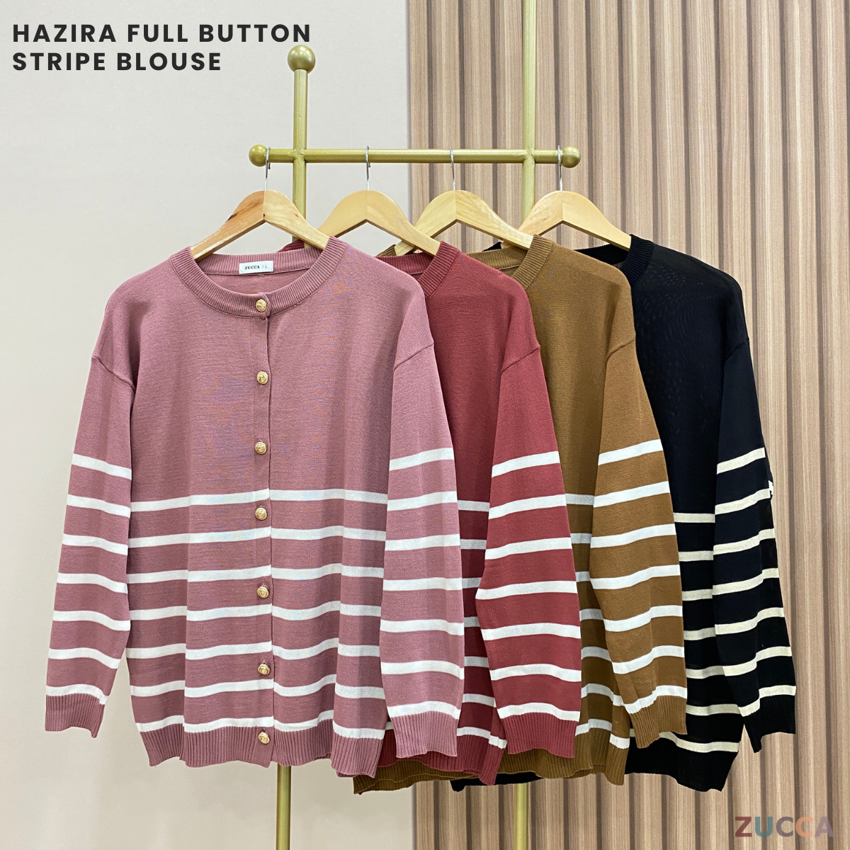 ZUCCA HAZIRA KNIT BUTTON CARDIGAN LABUH- DM189