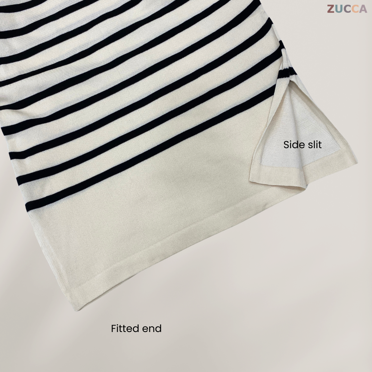 ZUCCA HAURA KNITWEAR DRESS STRIPE WOMEN - DM226 KOREAN STYLE