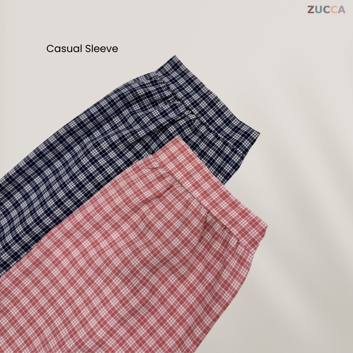 ZUCCA ZEETA KOREAN CHECKERED BUTTON BLOUSE - DM238