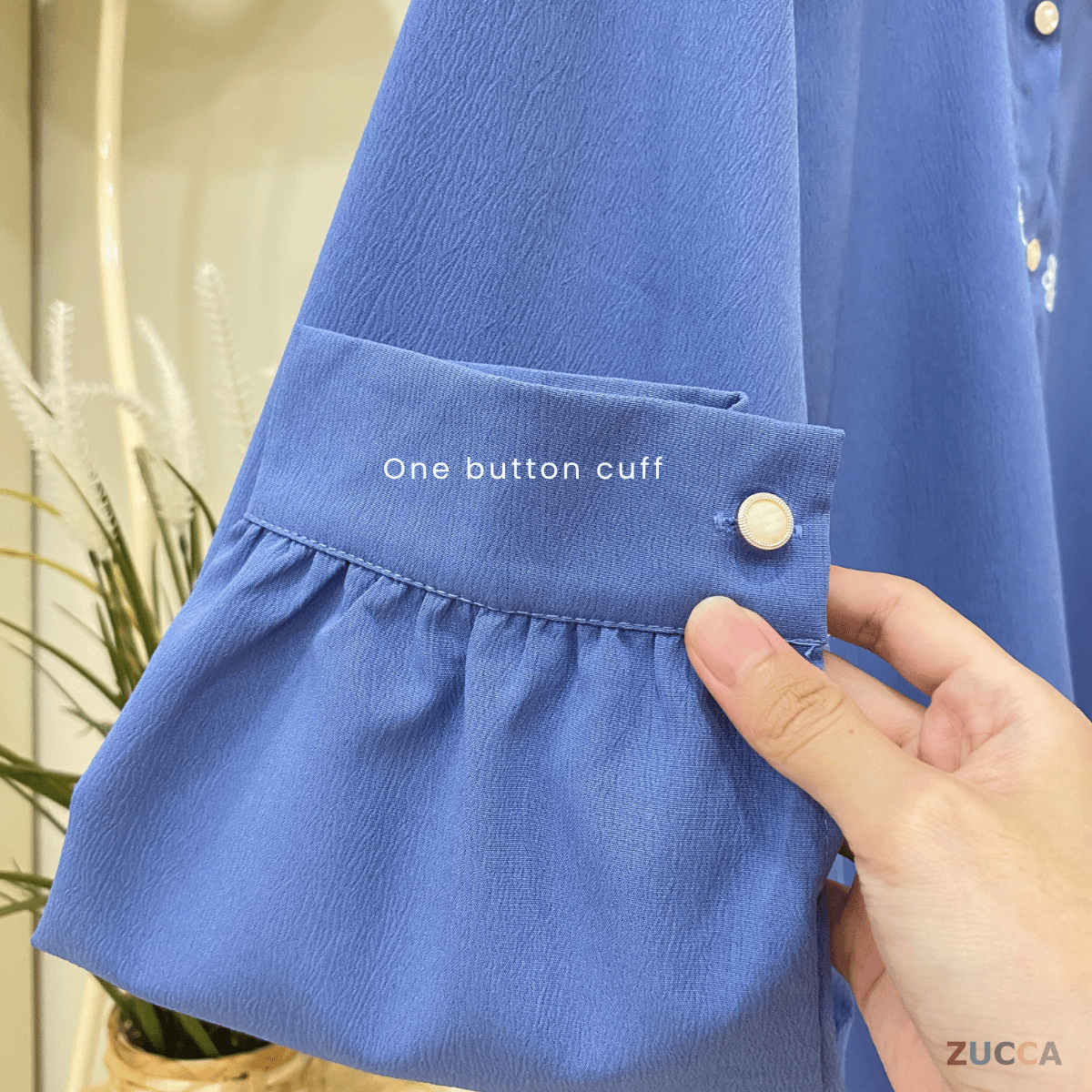 ZUCCA DILLA KEMEJA BERBUTANG PENUH DENGAN SULAMAN - DM251