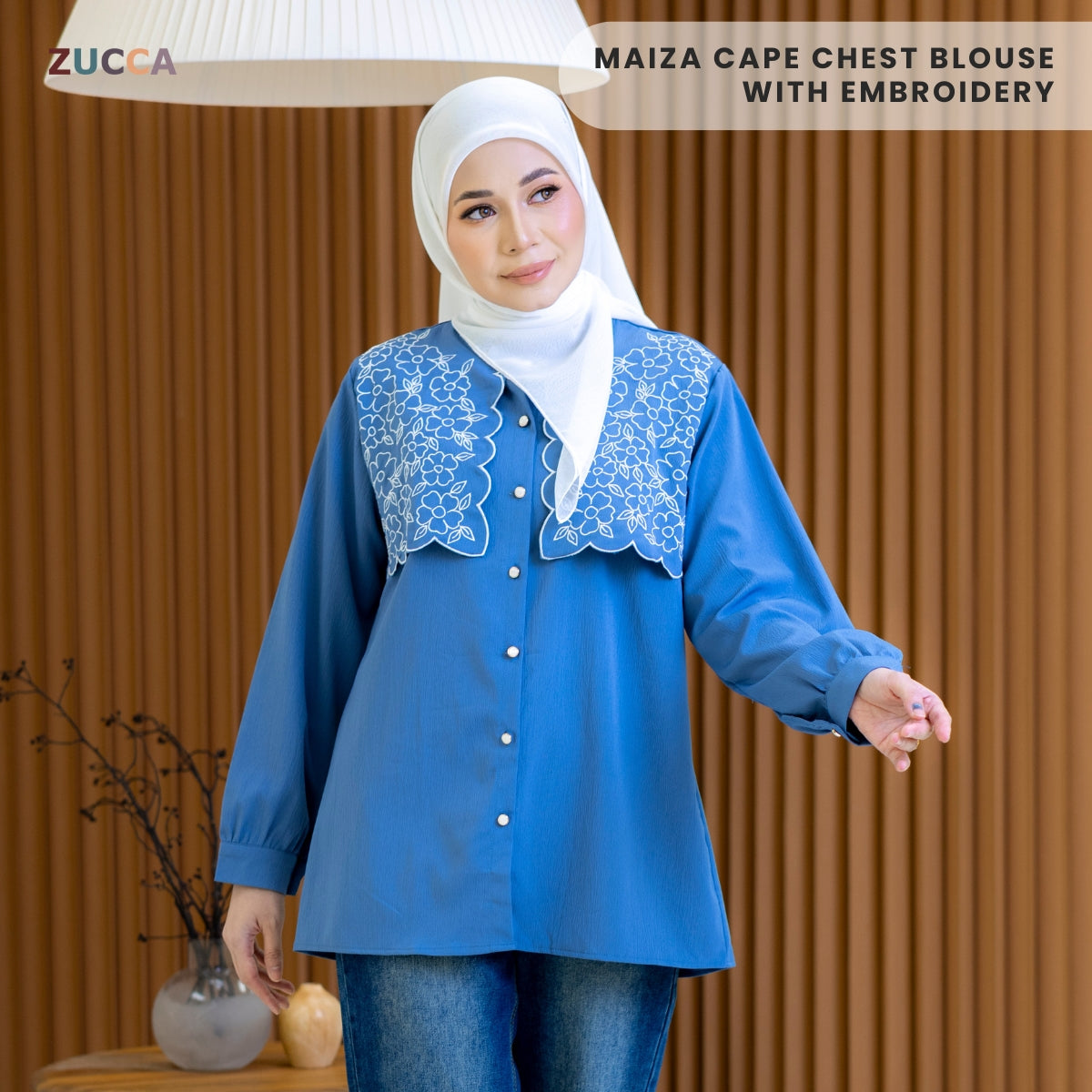 ZUCCA MAIZA CAPE CHEST BLOUSE DENGAN SULAMAN - DM252