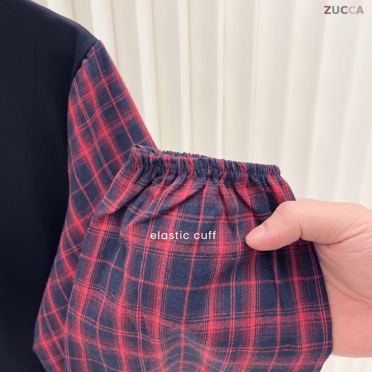 ZUCCA ALEENA BLOUSE PATCHWORK PLAID BERPETAK - DM254