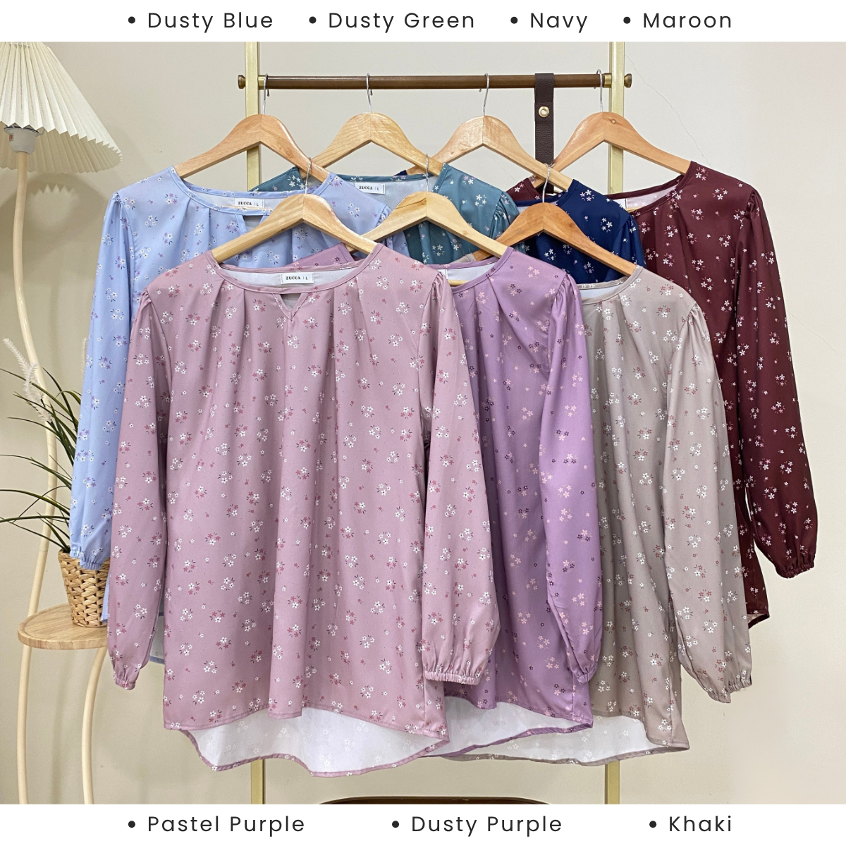 ZUCCA NAULA CHIFFON FLORAL WOMEN BLOUSE - DM256