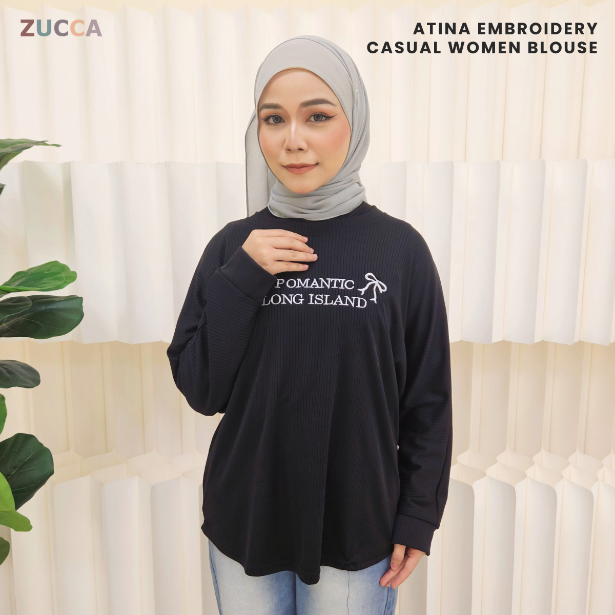 ZUCCA ATINA EMBROIDERY CASUAL WOMEN BLOUSE - DM257