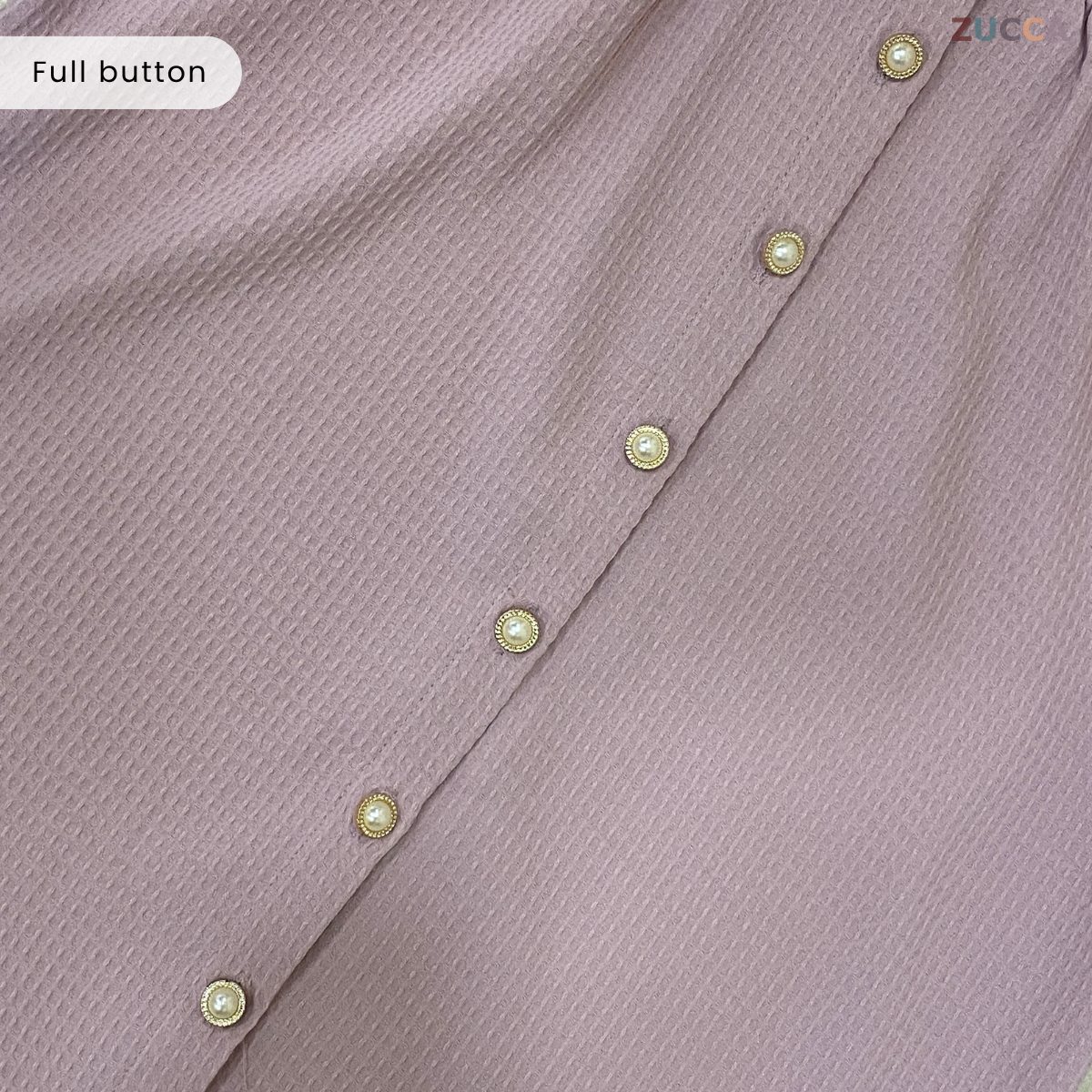 ZUCCA KORI HONEYCOMB KNIT BUTTON DOWN BLOUSE - DM261