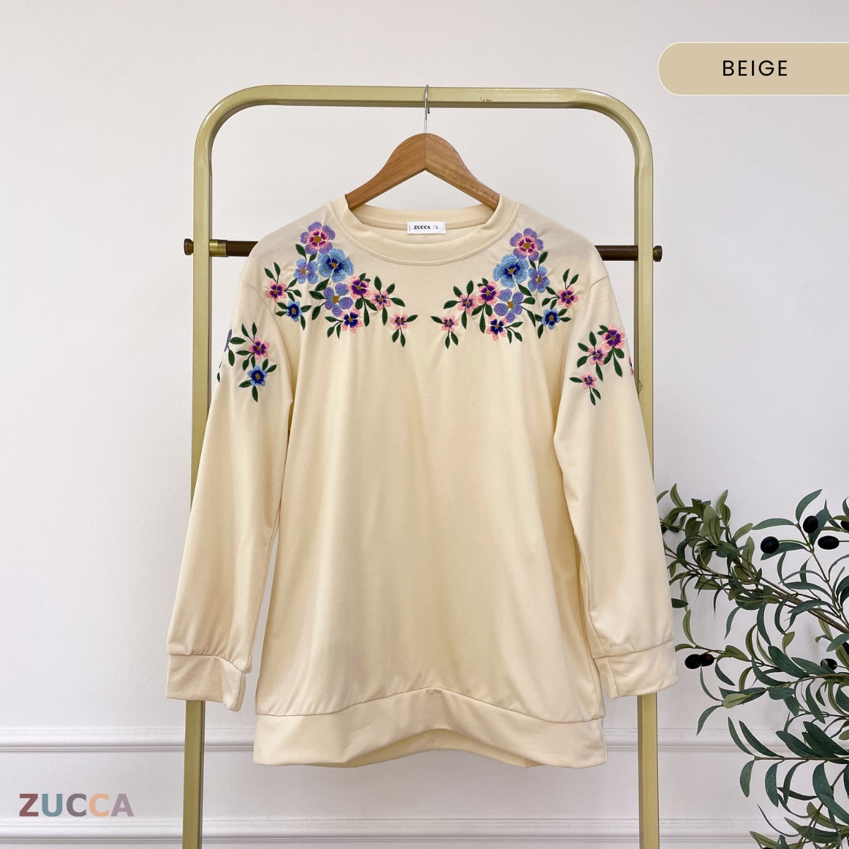 ZUCCA FIONA PULLOVER KASUAL EMBROIDERY-DM263