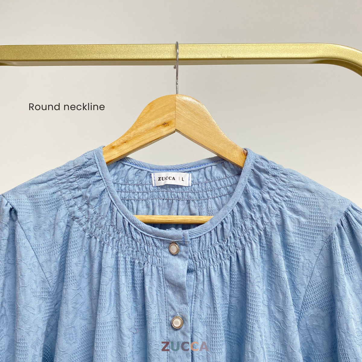 ZUCCA FARISYA BLAUS WANITA JACQUARD - DM269