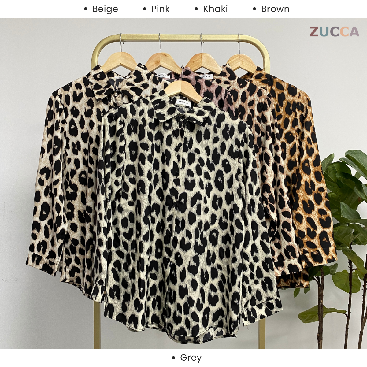 ZUCCA GEORGIA BLOUS WANITA KASUAL BERCORAK - DM270 BAJU LEOPARD