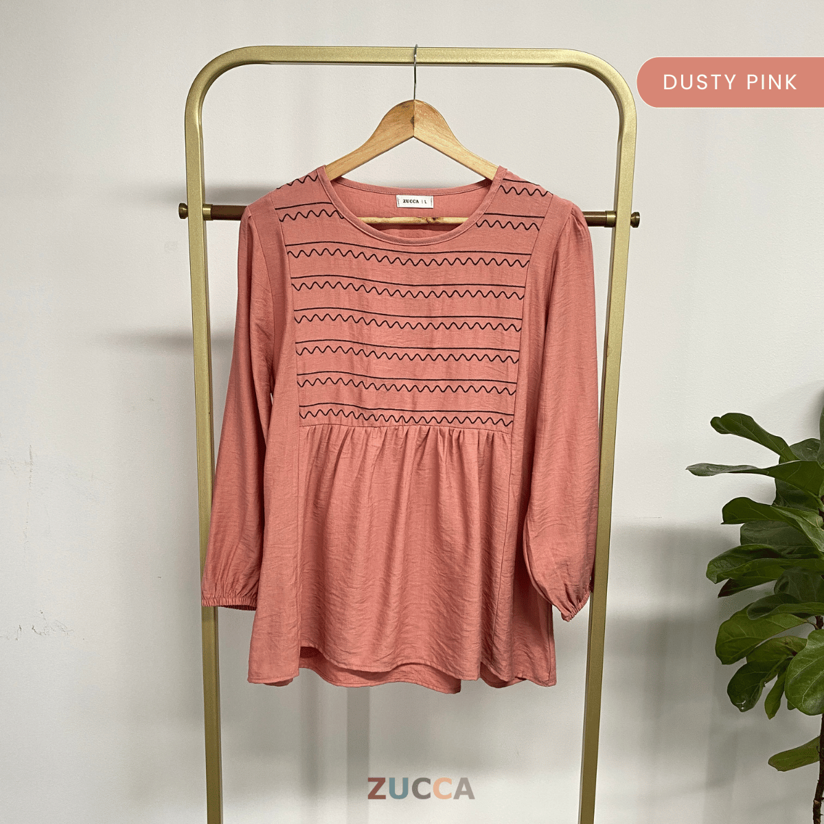 ZUCCA ERZA CASUAL ROUND NECK BLOUSE - DM272
