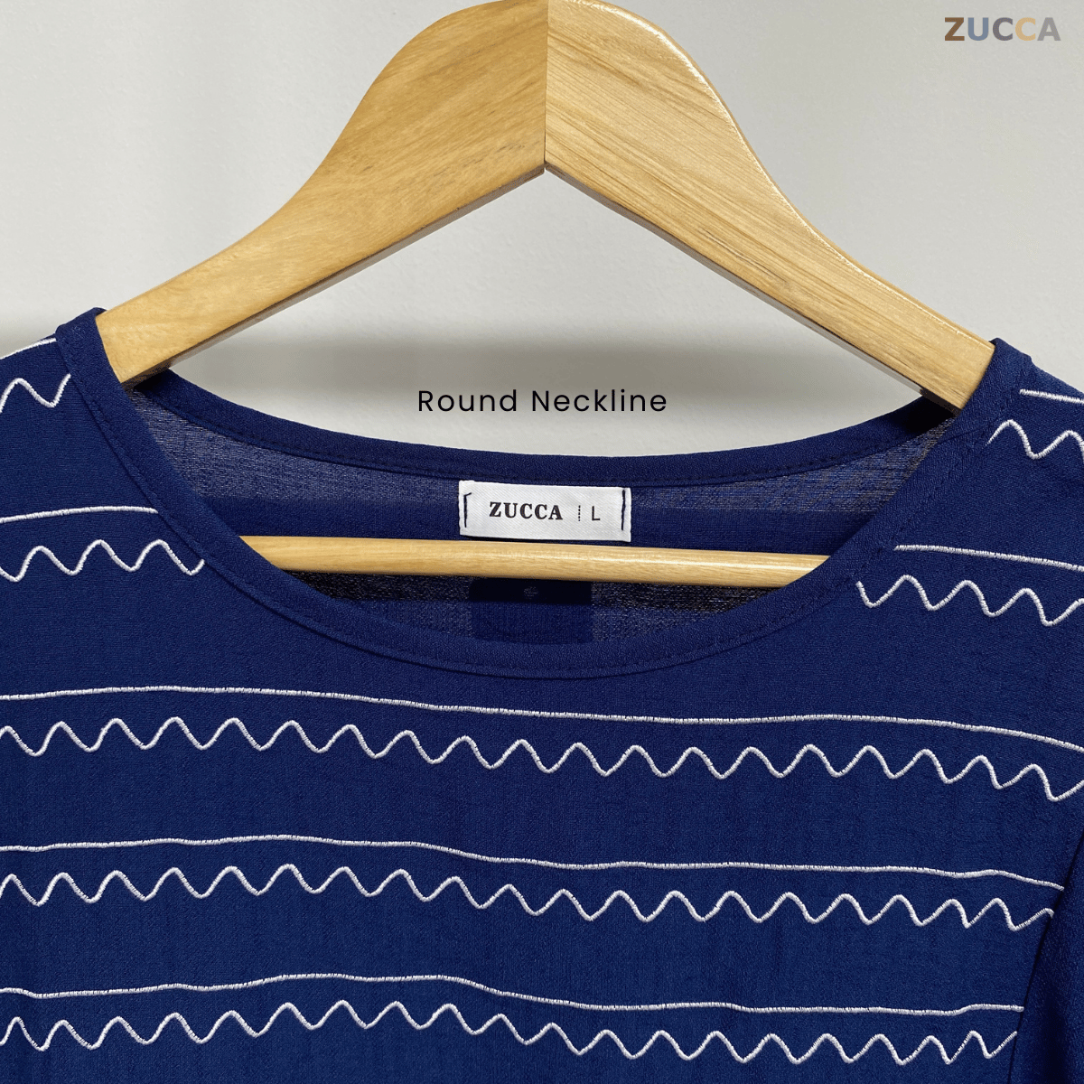 ZUCCA ERZA CASUAL ROUND NECK BLOUSE - DM272