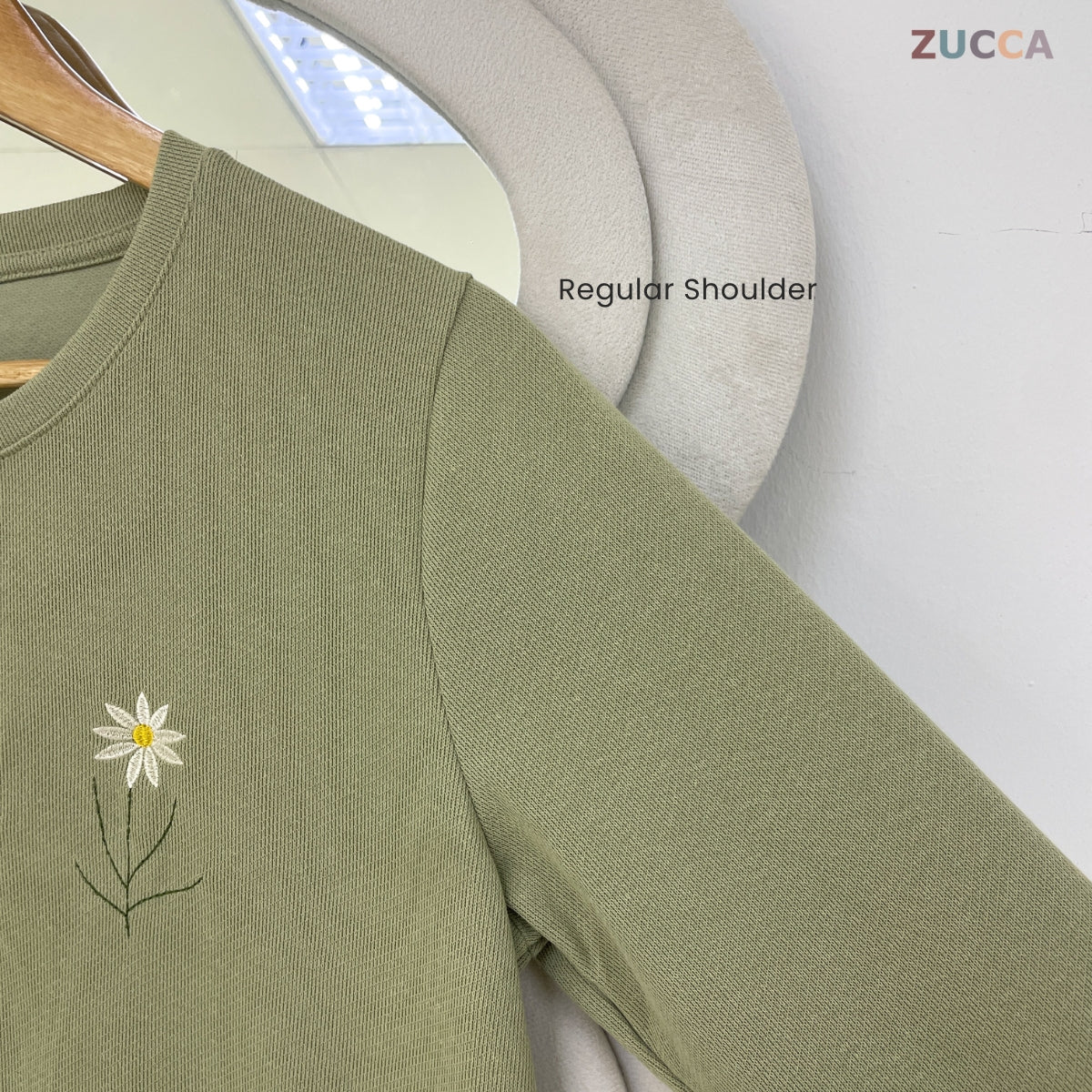 ZUCCA MAXINE BLAUS KASUAL WANITA DENGAN SULAMAN BUNGA - MA247