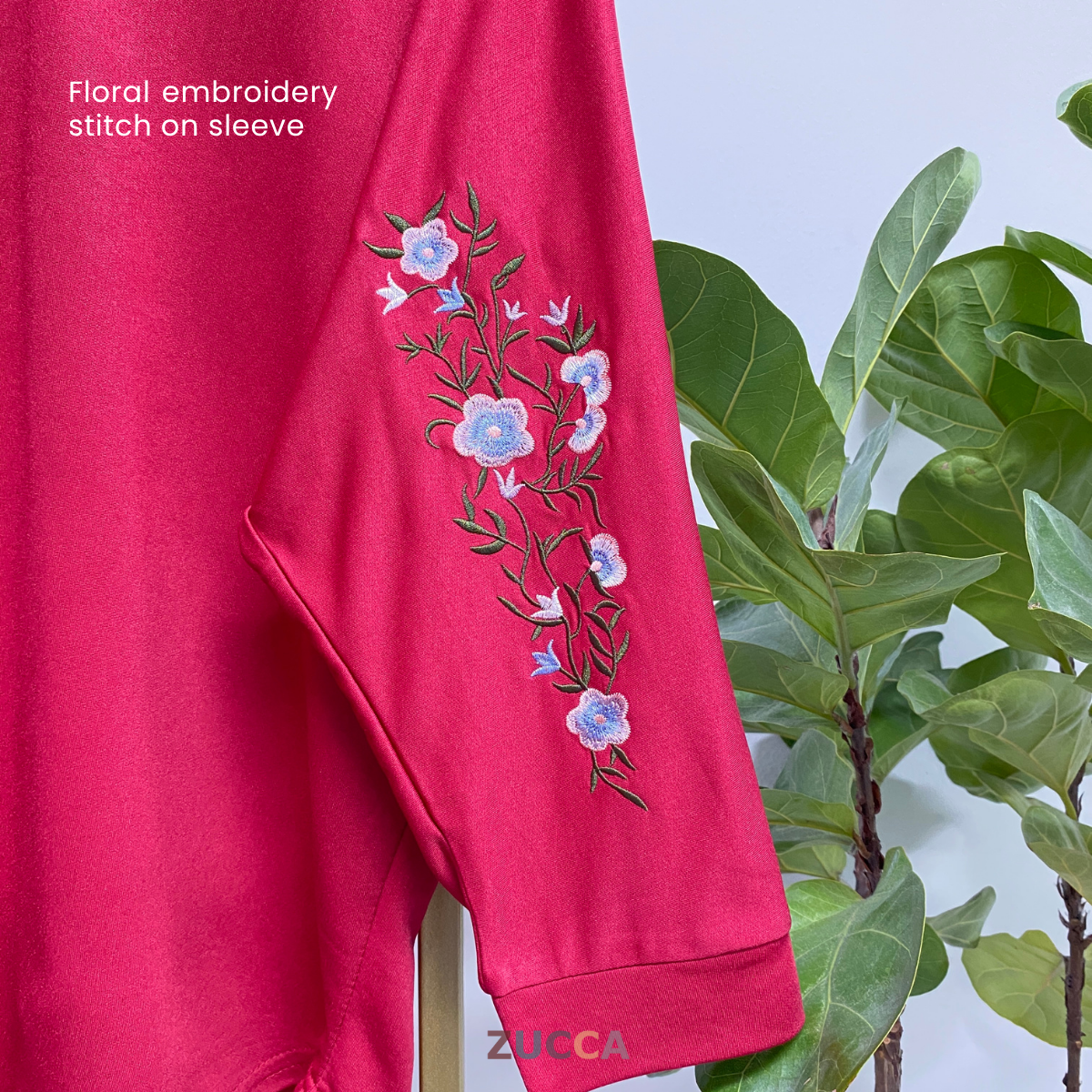 ZUCCA DANIS BAJU KASUAL SULAMAN FLORAL LENGAN PANJANG - DM276 BAJU WANITA