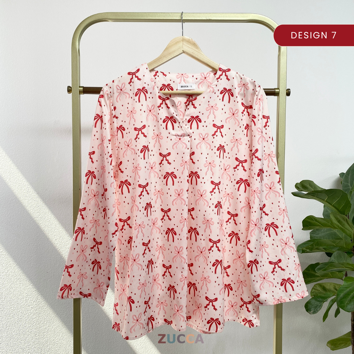 ZUCCA SYAZEE BLAUS WANITA BERCORAK – DM277 POTONGAN MODEN LONGGAR