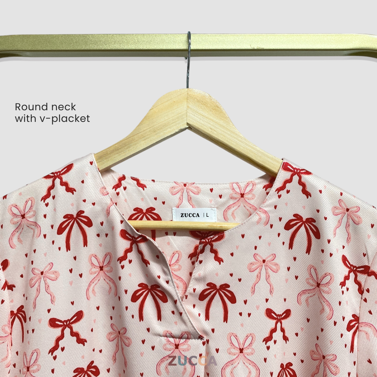 ZUCCA SYAZEE BLAUS WANITA BERCORAK – DM277 POTONGAN MODEN LONGGAR