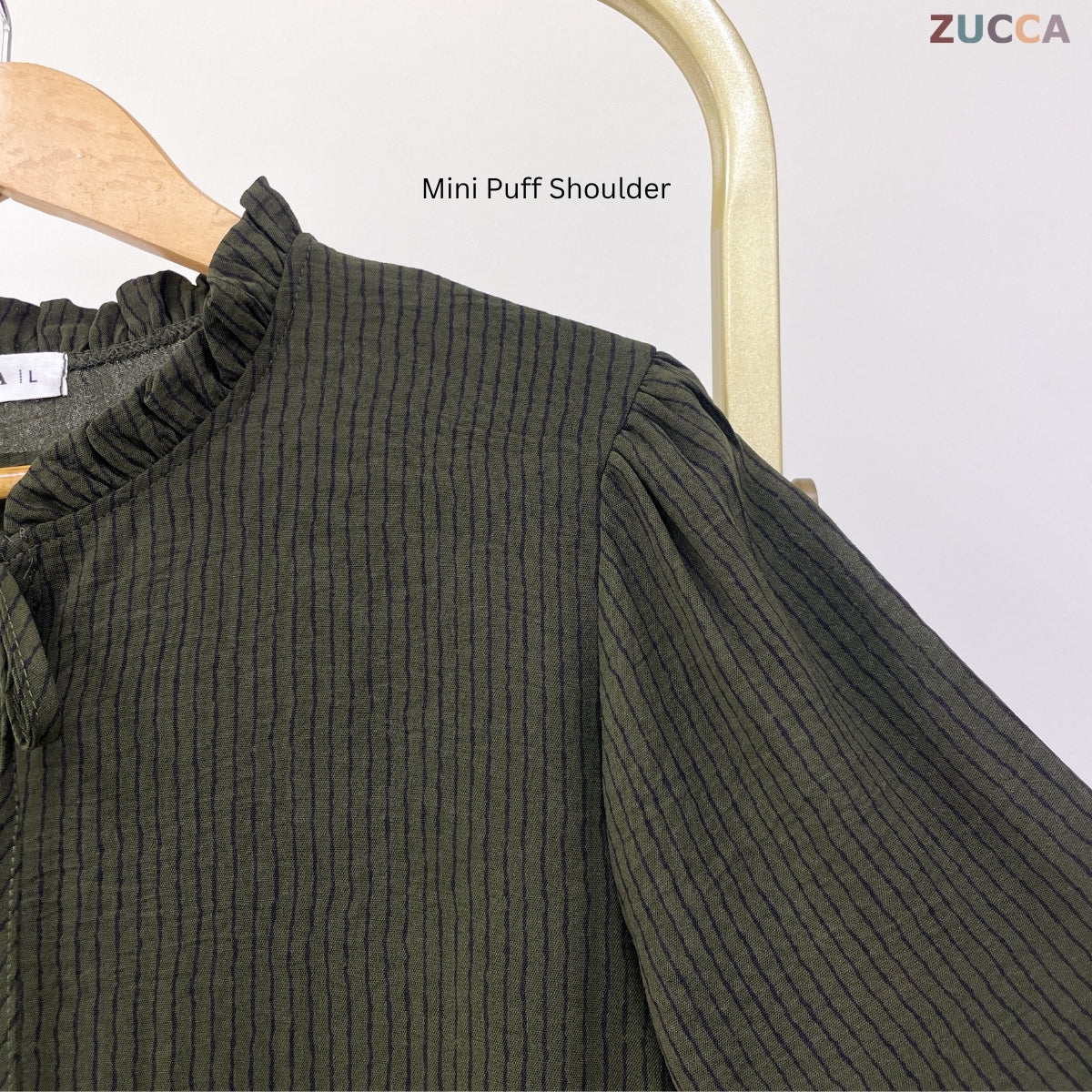 ZUCCA DAYANA KASUAL WOMEN BLOUSE RUFFLE NECK - DM279