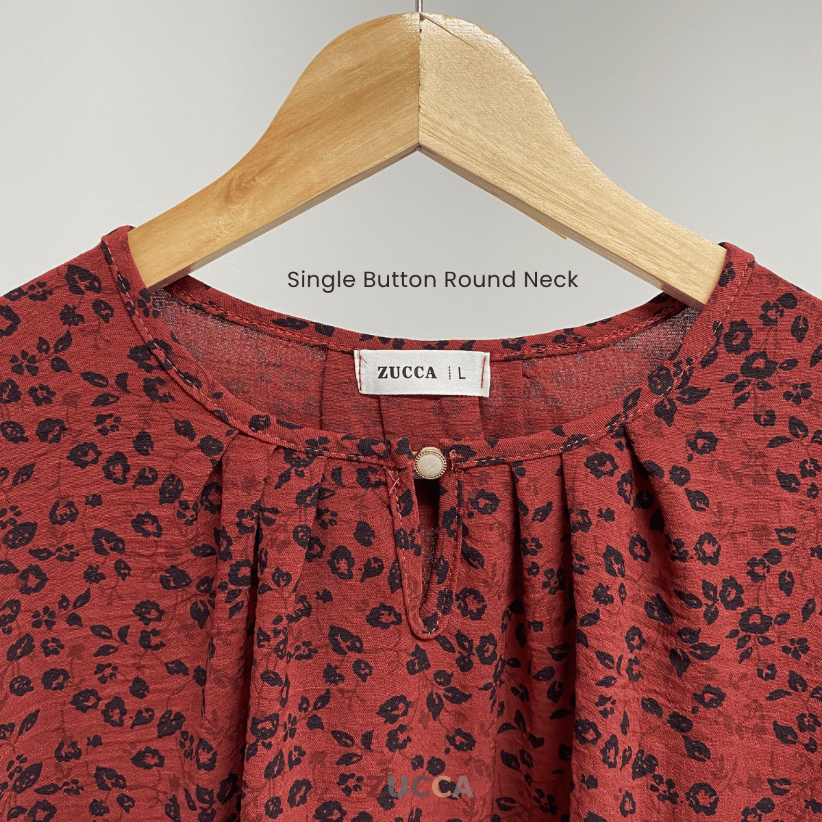 ZUCCA ELLANI BLAUS WANITA KASUAL CORAK PLAID - DM284