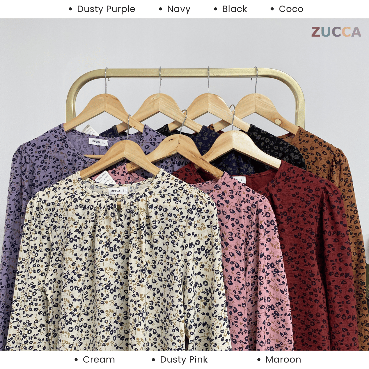 ZUCCA ELLANI BLAUS WANITA KASUAL CORAK PLAID - DM284